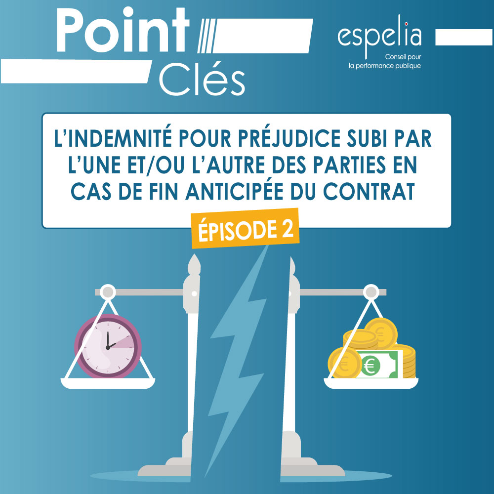 visuel représentant l'indemnité pour préjudice subi par l'une ou l'autre des parties en cas de fin anticipée du contrat